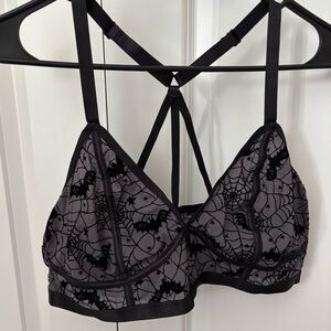 Torrid Black and Gray Spider Web Bralette